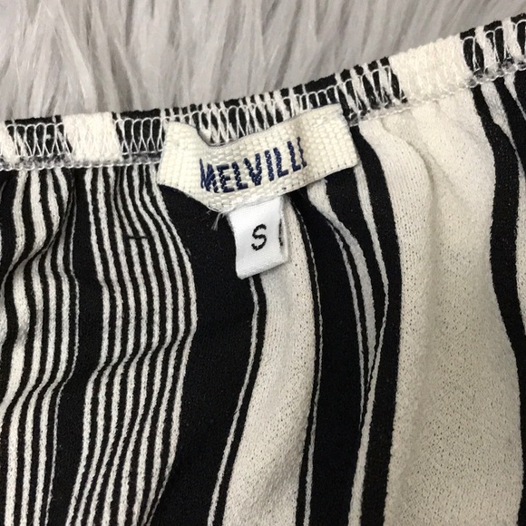 Brandy Melville Striped Black & White Halter Style Romper One Size - Picture 4 of 6